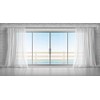 Bronze Voile Curtain Transparent Tab-Top Curtain Decorative Curtain 140 x
