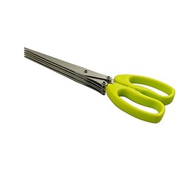 Multifunctional 5 Layers Stainless Steel Knives Multi-Layers KItchen Scissors Scallion Cutter Herb Laver Spices Cook Tool Cut (5 Layers)