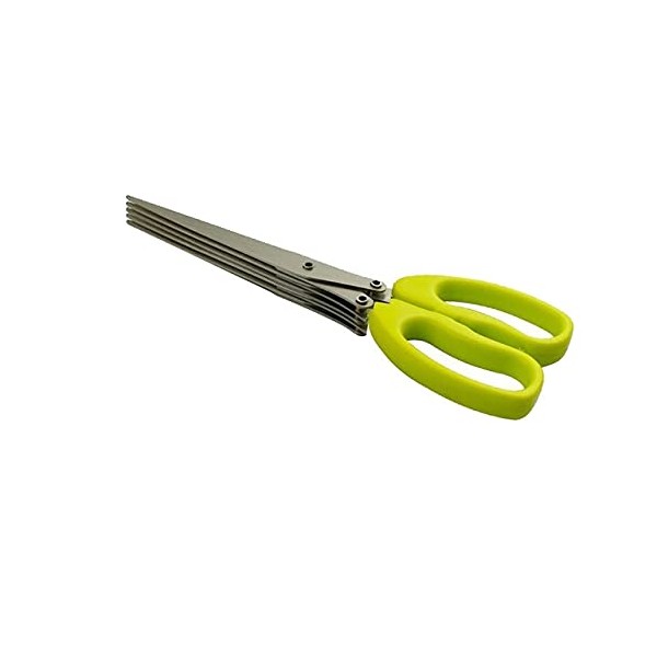 Multifunctional 5 Layers Stainless Steel Knives Multi-Layers KItchen Scissors Scallion