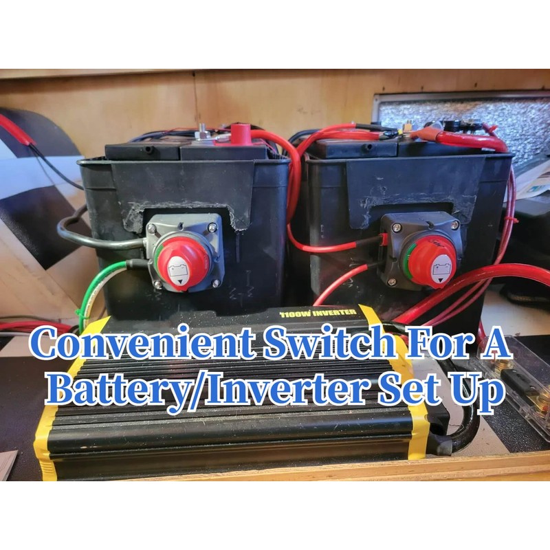 Battery Disconnect Switch, 2PCS 1.65FT 6 AWG Battery Cables with