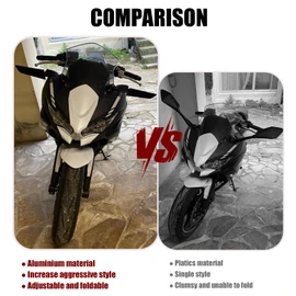 Motorcycle Mirrors Stealth Wind Wing Side Rearview Mirrors Compatible With Kawasaki Ninja 650 2025 Ninja 500 Ninja 400 300 2026 ZX6R ZX10R ZX4RR ZX4R GSXR 1000 600 750