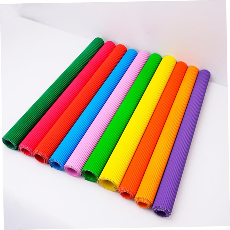 NUOBESTY Pack of 20 Colourful Corrugated Paper for DIY Crafts,