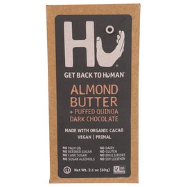 Hu Almond Butter + Puffed Quinoa Dark Chocolate Bar, 2.1 Ounce Bar, 1 Count
