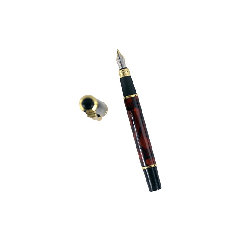 pluma avanzada fuente, diseño clásico, plumín medio, de oro, flor