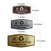 Fancy Cans and Bottles Recycling Sign (Brushed Silver) - Medium