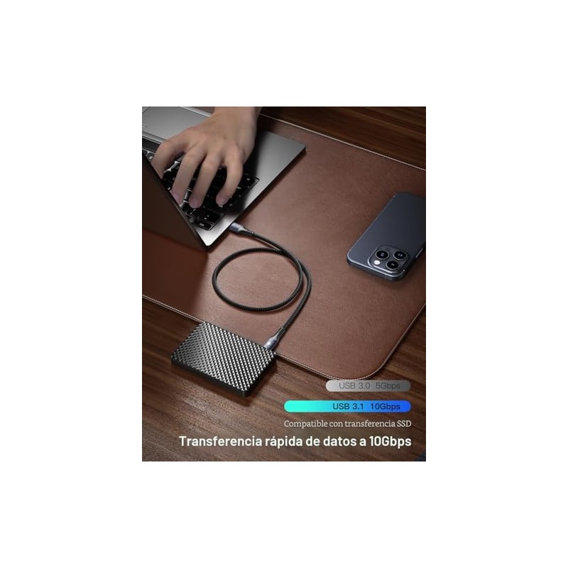 CONMDEX - Cable USB de Android Auto [Actualización, 91 cm,