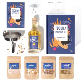 Tequila Infusion Kit by Craftly | Plant-Based Infusions for Cocktails | Tequila Set for him Birthday Gift for Men & Women | Spices & Bottle