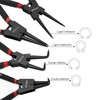 WISEUP Circlip Pliers 7 inch, Straight External Tips (Tip Diameter