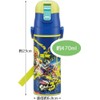 Skater SDC4-A Water Bottle, 16.5 fl oz (470 ml), Splatoon