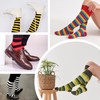 Mysocks Unisex Knee High Stripe Socks Stripe Rainbow Thin 4-7