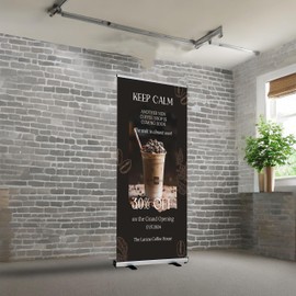 Retractable Banner Stand - 33.5"x80" STANDARD Retractable Roll Up Banner Stand with Travel Bag for Trade Shows Retail Display Corporate Events, Advertising (33.5"x80"STAND ONLY)