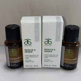 Arbonne Rescue & Renew Pure Essential Oil Tea Tree 0.5 Fl Oz x 2