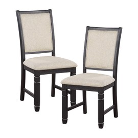 Lexicon Braun Dining Chair (Set of 2), Black