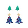 3Pcs Christmas Acrylic Stud Earrings for Women Snowman Christmas Tree