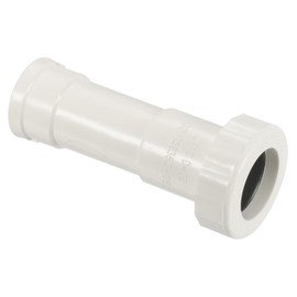 PATIKIL 1.3" ID x 4.7" L Flanged Tailpiece, PVC Plastic Direct Connect Tube for Kitchen Bathroom Tubular Drain Pipe Connections, White