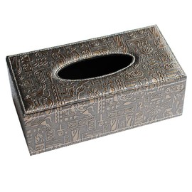 Paper Holder, Attractive Robust Space Tidy Case Napkin Leather Holder Car Automotive Decoration Package Contents Leather Household Office Tissue Box, Rectangular Tissue (1 Piece Retro Printing)