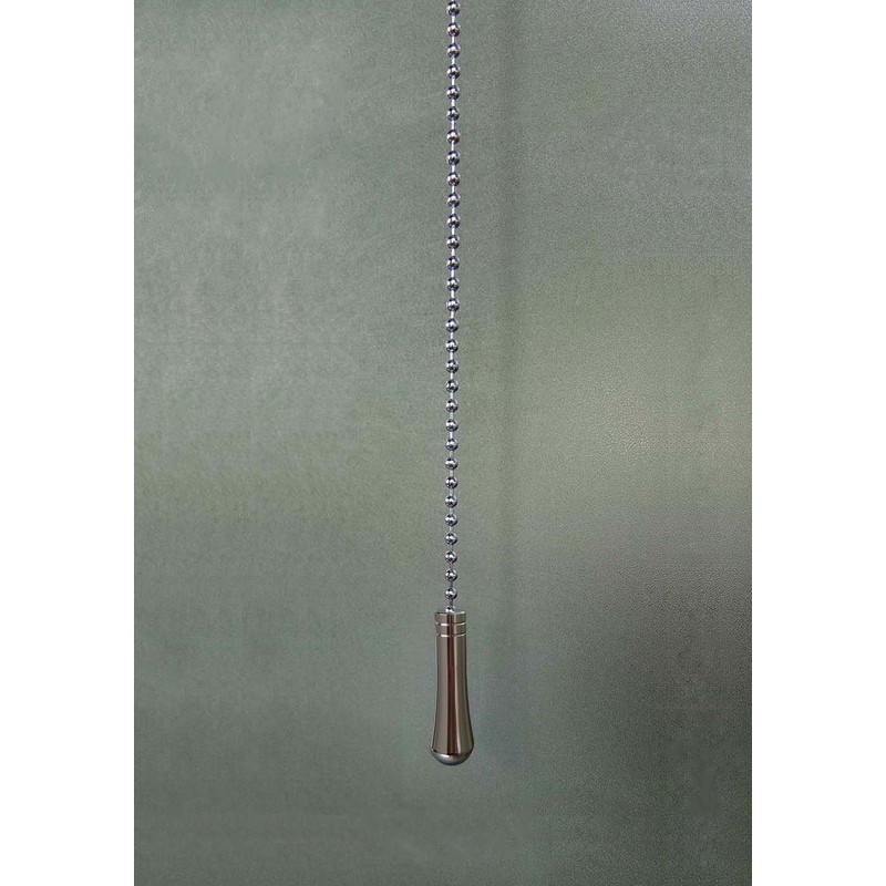 NewZC Teardrop Bathroom Light Pull - Silver Chrome Pull Cord