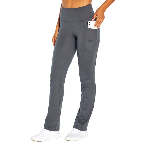 Balance Collection Womens Emilia High Rise Pocket Bootcut Yoga Pant,