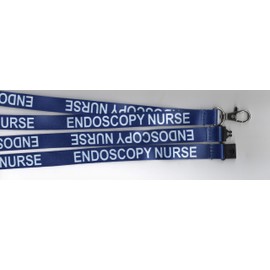 1 Blue Endoscopy Nurse Printed Nursing Safety Neck Breakaway Lanyard for ID Badges: Free UK P&P Ideal for ID Badges!