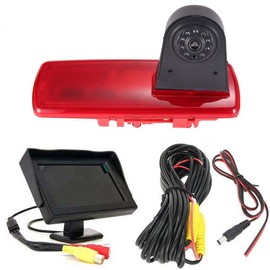 Dynavsal HD Brake Light Camera with 4.3 Inch LCD Monitor, Night Vision Rear View Camera Replacement for Opel Vauxhall Vivaro B Combi Box Turbo FWD X82/Trafic III 3 Bus Box/NV300 Box X82 J4/Primastar