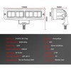Faros Barra 4 Leds Lupa 8d 6000lm Autos Motos Alta