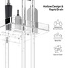Aquiver Acrylic Standing Shower Caddy - 3 Tier Shower Organizer