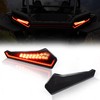 CUSAUTV Smoked Black LED Tail Lights for Polaris RZR XP
