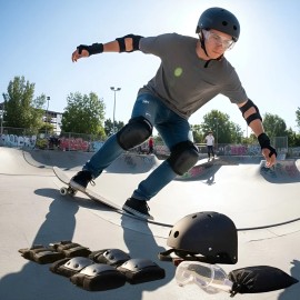 Coderas Rodilleras Protección Casco Patinaje Para Niño,kit 8