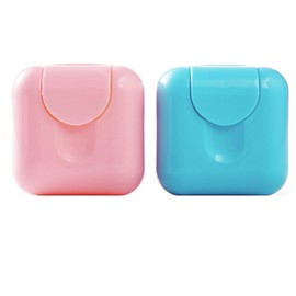 LASSUM 2 Pieces Travel Soap Case,Small Size Plastic Soap Container Case Box Holder Organizer for Home Outdoor Hiking Camping Travel