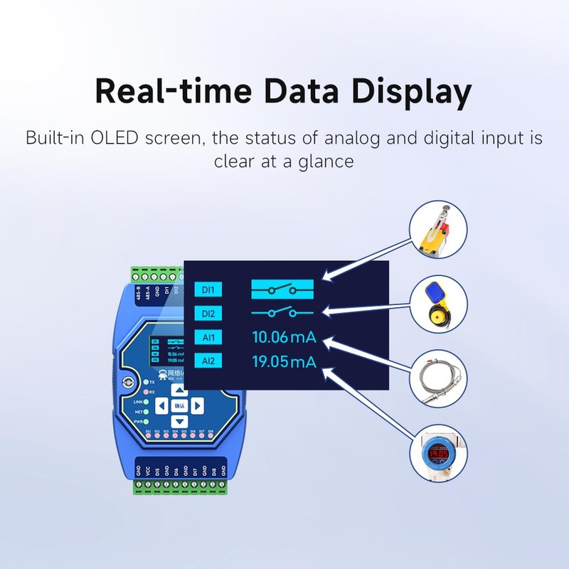 EBYTE 8DI RS485 RJ45 Etherent Analog and Digital Detection Control