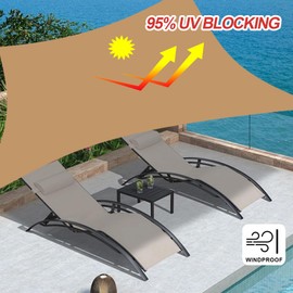 Sun Shade Sail Outdoor Patio, Waterproof & UV Blocking 10' x 13' Sand Rectangle Canopy Sunshade Tarps for Backyard, Deck (We Make Custom Size)