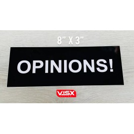 VISX Opinions facts Bumper Sticker funny meme prank JDM logic thoughts