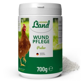 HÜHNERLand Wound Care Powder for Chickens, Quails & Poultry 700 g - Natural Wound Care for Injured & Irritated Skin - With Clinoptilolite Against Exuding Skin Areas & Moisture