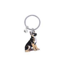 BT Bear Keychain,Dog ID Tag Cute Metal Dog Keychain Keyring Keyfob Bag Charm (German Shepherd Dog Silver)