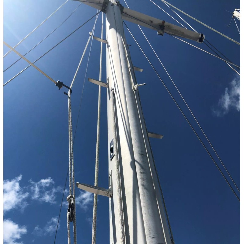 Lunar Marine Aluminum Folding Mast Step Black Anodized Titanium Pin