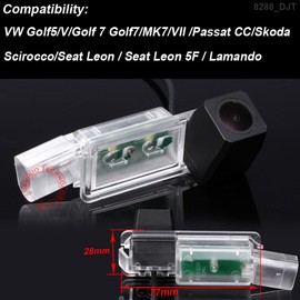 Dynavsal HD Special Car Rear View Rear Support Camera for VW Golf5/V/Golf7 MK7/VII/Passat CC/Skoda Scirocco/Seat Leon/Seat Leon 5F/Lamando (No.1 with Super Pro HD Camera)
