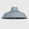 MiniSun | Retro Style Gloss Grey Metal Reflector Ceiling Light