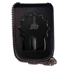 Perfect Fit Shield Wallets Recessed Badge and ID Neck Holder for NY City Police Detective (Cutout PF225), Black, One Size