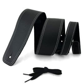 Leather Guitar Bass Strap Acoustic - 3"Leather Guitar Strap for Electric Guitar, Acoustic, Bass and Electric Guitars, Cowhide Adjustable Guitar Straps for Guitarist Gift