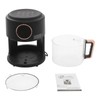 Airy Fryer,3.81qt 1200w Glass Air Fryer,8-In-1 Functions, 360° Viewable, Digital