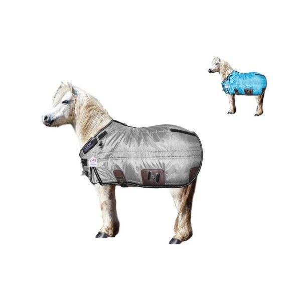 Derby Originals Nordic Tough West Coast 420D Water Resistant Winter Mini Horse and Pony Stable Blanket 200g Medium Weight, Charcoal, 42"