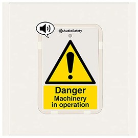 Machinery In Operation - Talking Safety Sign - 225x336mm - 1mm Rigid Plastic