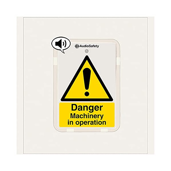 Machinery In Operation - Talking Safety Sign - 225x336mm - 1mm Rigid Plastic