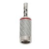 4pcs BFA Banana Plug Brass White Carbon Fiber Shell Speaker