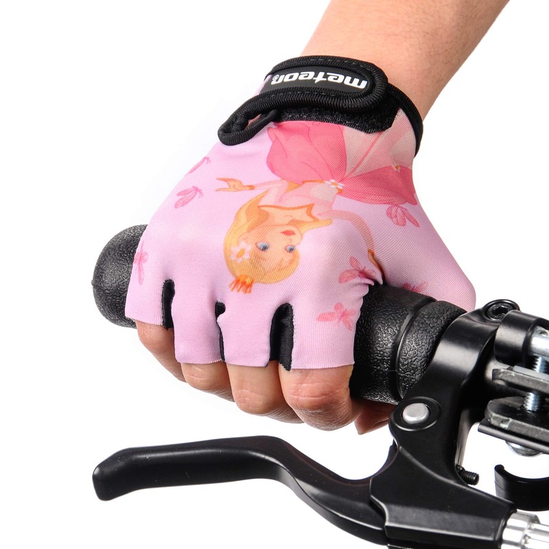 Kid Cycling Gloves With Short Half Fingers Fastened Children Kid