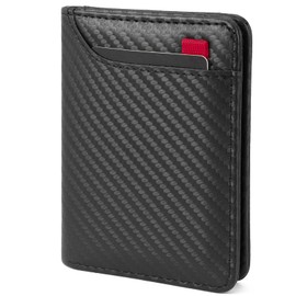 LOUEBICA Slim Wallet for Men Pocket Minimalist with ID Window Bifold Front Card Holder