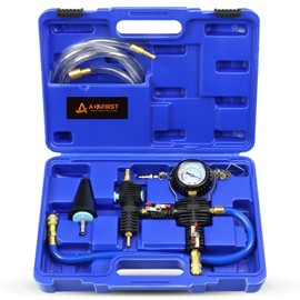 ADAFIRST Coolant Vacuum Refill Kit, Cooling System Radiator Vacuum Purge & Fill Tool Kit, Automotive Coolant Filler with Universal Adapter Hoses for Car Motorcycle Truck Airlift Use Blue