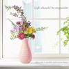 Unbreakable Vase for Flowers, Ceramic Look Plastic Vase for Home