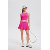 Two Piece Tennis Skirt Set for Women High Waisted Pleated