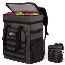 Insulated Cooler Backpack, 35 Can / 25L Large Camping Backpack for Outdoor, Beach, Picnic - Soft Lightweight Leakproof Cooler Backpack for Women and Men (Green, 25L)